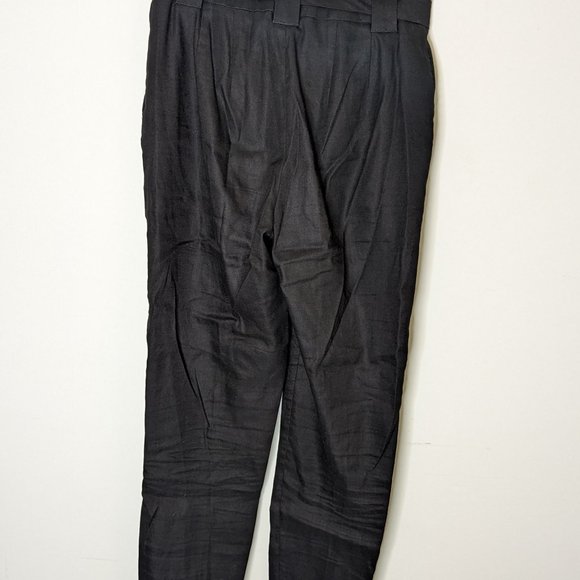 Express Linen Paperbag High Waisted Ankle Pant - Picture 3 of 4